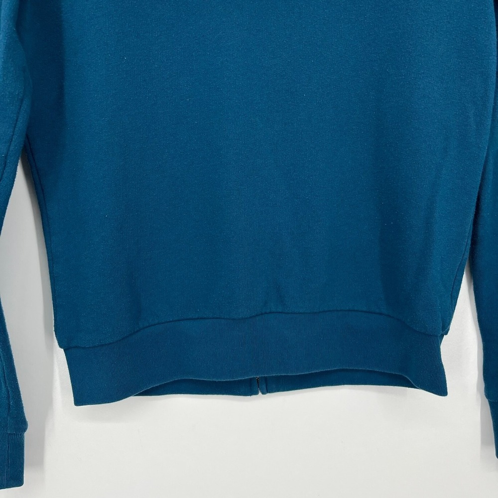 PINK Victoria's Secret Full Zip Hoodie Women's Size XS Blue Logo Cotton Blend - Picture 9 of 9